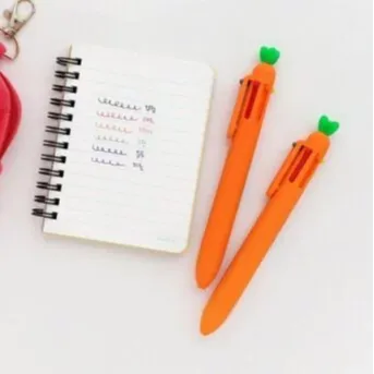 《現貨》韓國俏皮可愛的紅蘿蔔6色多功能原子筆 0.7